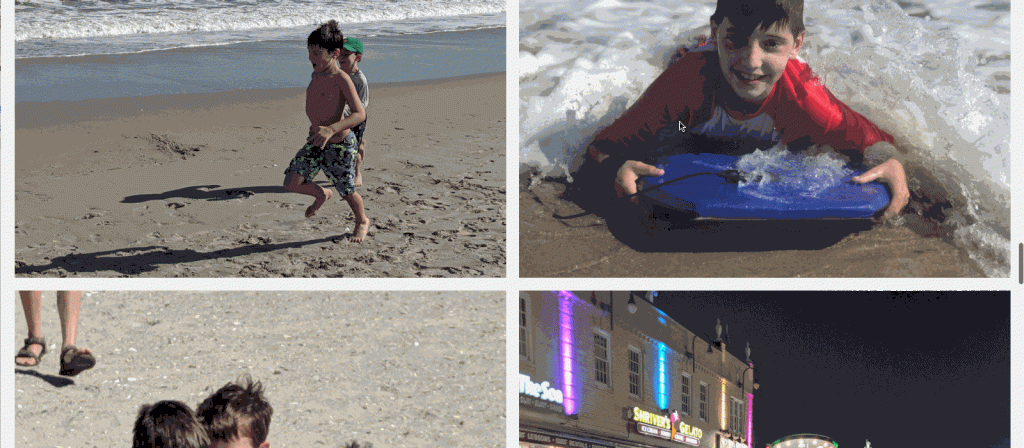 screenshot gif of img gallery in both dekstop and mobile you see the hover effect