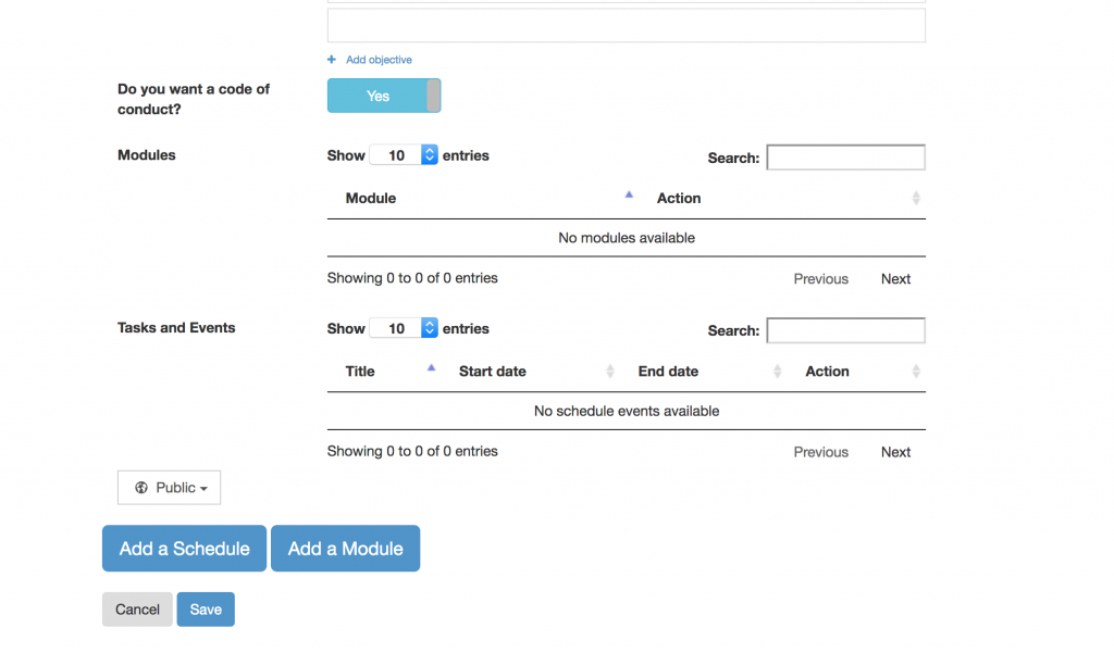 add modules and tasks
