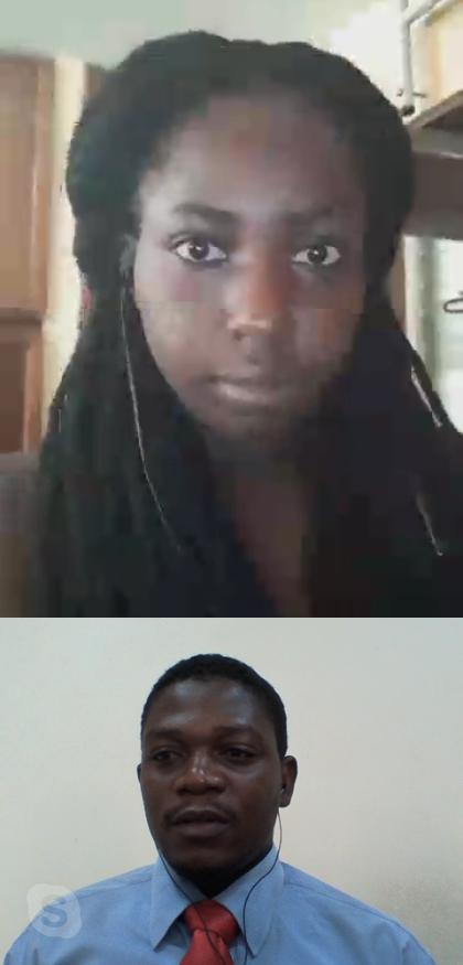 Mohammad and Zita in screenshot from Skype