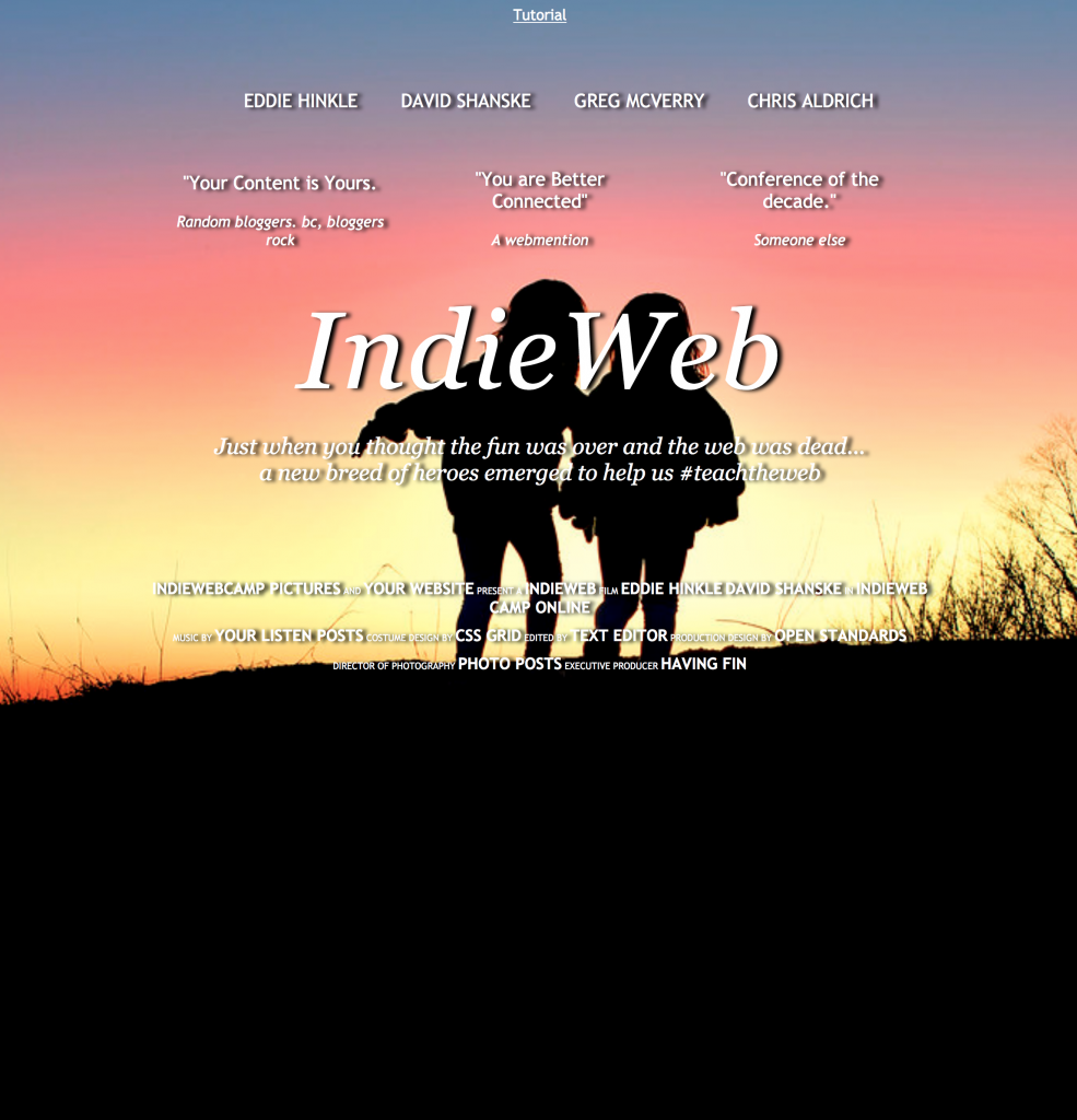 movie poster spoof about IndieWeb