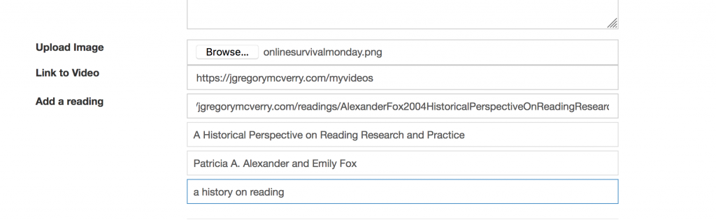 add a reading
