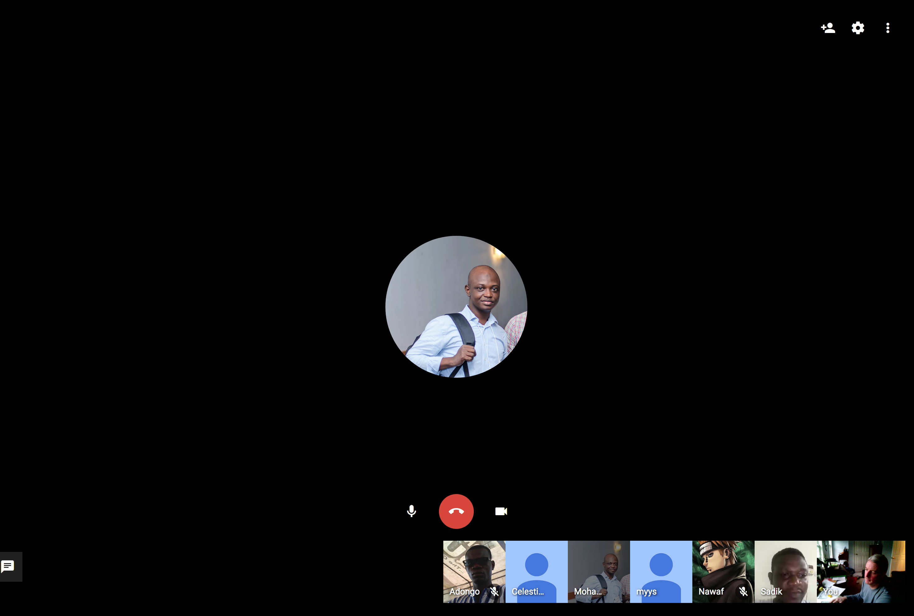 screenshot of meeting