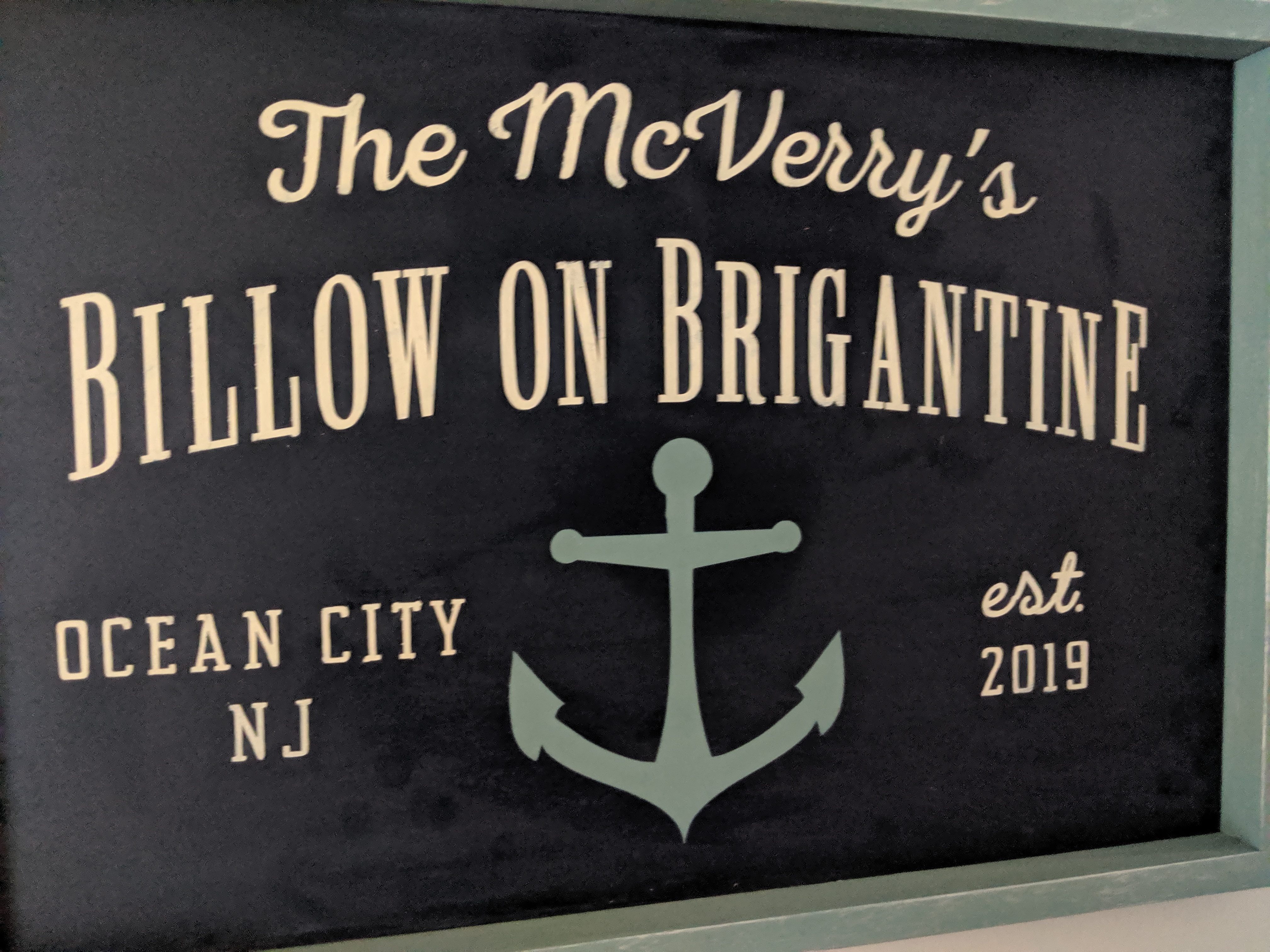 sign that Says McVerry on Brigatine established 2018