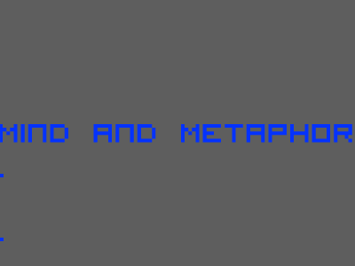mind and metaphor