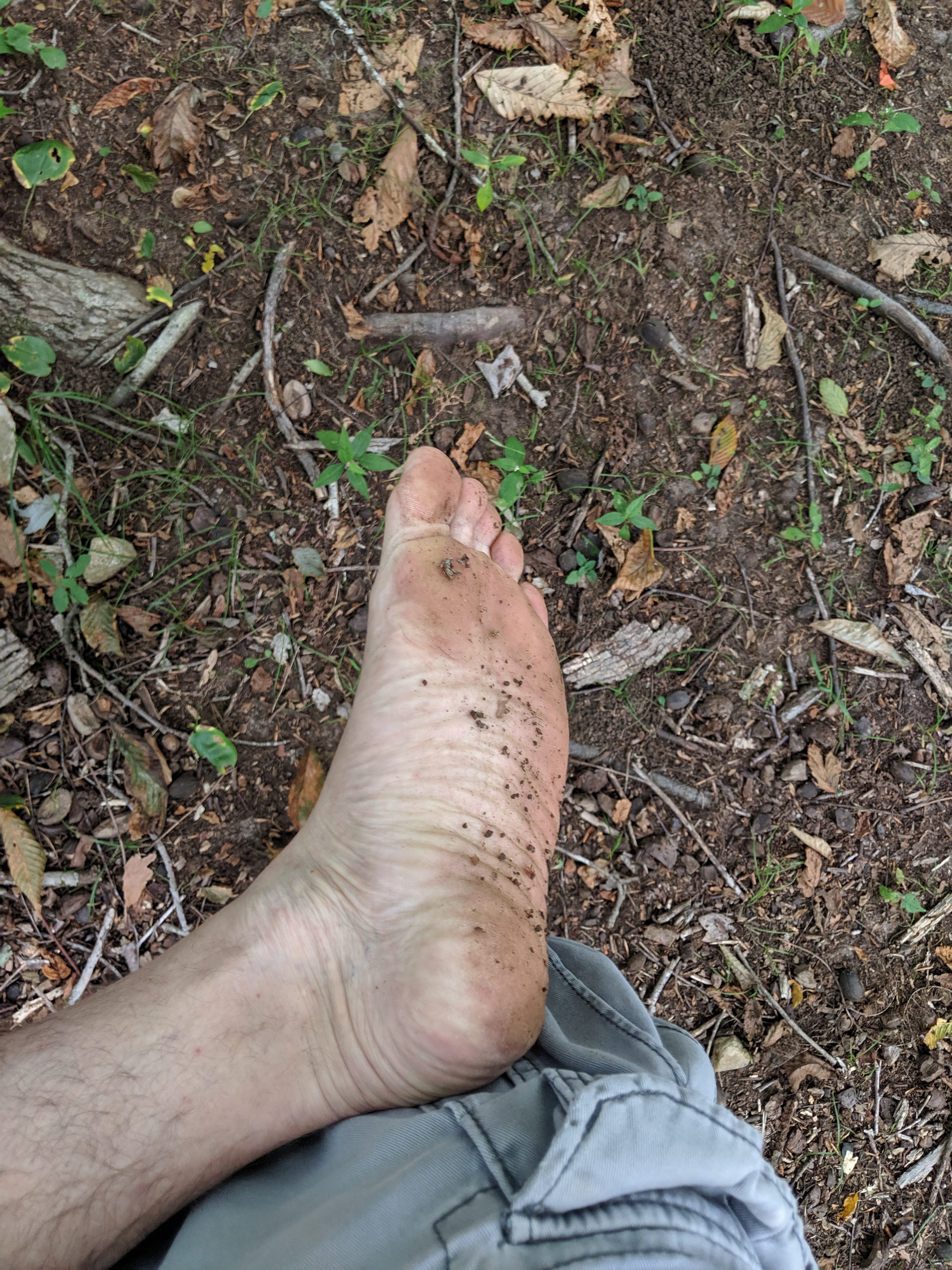 my dirty feet after a run